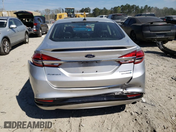 2018 Ford Fusion Titanium with VIN 3FA6P0RU6JR155543, listed as a Copart auction lot 46081033 with 76,466 mi miles and . Bid and sale history available at DreamBid. Image 6.