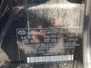 2018 Hyundai Elantra SEL with VIN 5NPD84LF9JH402248, listed as a Copart auction lot 53633005 with 47,578 mi miles and Salvage Title. Bid and sale history available at DreamBid. Image 12.