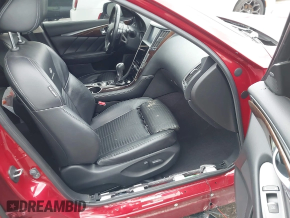 2014 Infiniti Q50 Premium with VIN JN1BV7AR5EM704052, listed as a IAAI auction lot 41155726 with 100,830 mi miles. Bid and sale history available at carsss.com. Image 5.