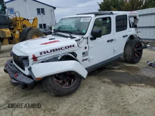 2018 Jeep Wrangler Unlimited Rubicon with VIN 1C4HJXFGXJW244945, listed as a Copart auction lot 49893645 with 45,802 mi miles and Salvage title. Bid and sale history available at DreamBid. Image 1.
