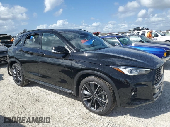 2024 Infiniti QX50 Sport with VIN 3PCAJ5FA0RF113900, listed as a Copart auction lot 78570734 with 261 mi miles and Salvage title. Bid and sale history available at DreamBid. Image 4.