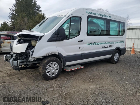 2018 Ford Transit Passenger XL with VIN 1FBZX2CM3JKB15408, listed as a Copart auction lot 49072305 with Not Provided miles and Salvage Title. Bid and sale history available at carsss.com. Image 1.