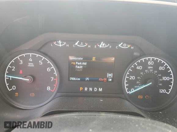 2023 Ford F-150 XL with VIN 1FTMF1C57PKF05268, listed as a Copart auction lot 77541224 with 17,906 mi miles and Salvage Title. Bid and sale history available at carsss.com. Image 9.