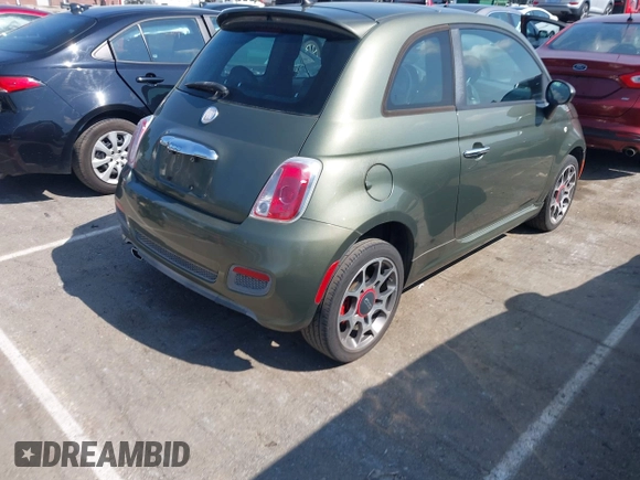 2012 FIAT 500 Sport with VIN 3C3CFFBR6CT371038, listed as a IAAI auction lot 42458732 with 92,426 mi miles and . Bid and sale history available at DreamBid. Image 4.