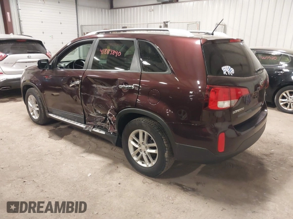 2015 Kia Sorento LX with VIN 5XYKT3A65FG635450, listed as a IAAI auction lot 41883840 with 97,238 mi miles. Bid and sale history available at carsss.com. Image 3.