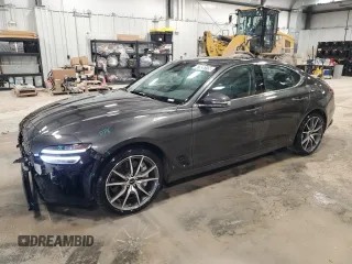 2025 Genesis G70 2.5T with VIN KMTG34SCXSU152143, listed as a Copart auction lot 47636155 with 6,158 mi miles and Clean Title. Bid and sale history available at carsss.com. Image 1.