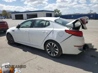 2015 Kia Optima SX Turbo with VIN 5XXGR4A6XFG508174, listed as a Copart auction lot 55863945 with 38,794 mi miles and Salvage title. Bid and sale history available at DreamBid. Image 2.