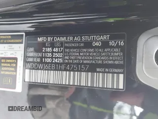 2017 Mercedes-Benz C 43 AMG с VIN WDDWJ6EB1HF475157, выставлен на аукционе IAAI как лот 42007450 с пробегом 68 762 миль миль и . История ставок и продаж доступна на DreamBid. Изображение 9.