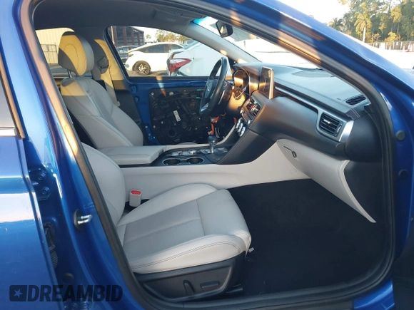 2021 Genesis G70 2.0T with VIN KMTG64LA9MU067141, listed as a IAAI auction lot 41757645 with 58,204 mi miles. Bid and sale history available at carsss.com. Image 5.