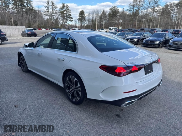 2025 Mercedes-Benz E 350 with VIN W1KLF4HB9SA111397, listed as a IAAI auction lot 41761722 with 50 mi miles and . Bid and sale history available at DreamBid. Image 3.
