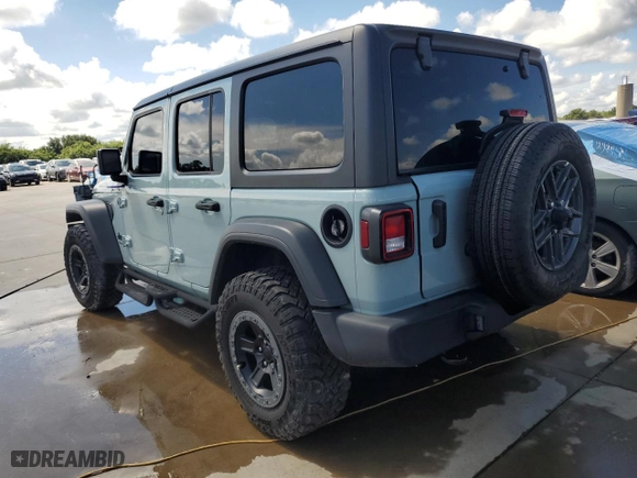 2024 Jeep Wrangler Willys with VIN 1C4PJXDN9RW151522, listed as a Copart auction lot 73929494 with 14,248 mi miles and Salvage Title. Bid and sale history available at carsss.com. Image 2.