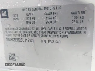 2011 Buick Lucerne CXL with VIN 1G4HC5EM2BU112129, listed as a IAAI auction lot 41190897 with 272,076 mi miles and . Bid and sale history available at carsss.com. Image 9.