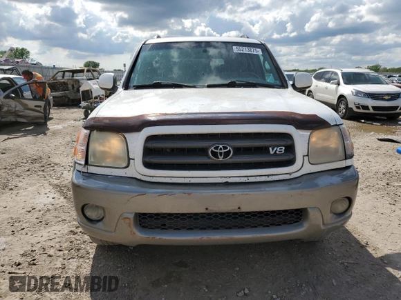 2003 Toyota Sequoia SR5 with VIN 5TDZT34A33S161107, listed as a Copart auction lot 55213875 with 263,032 mi miles and Clean Title. Bid and sale history available at DreamBid. Image 5.