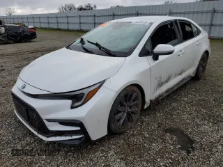2023 Toyota Corolla Hybrid LE with VIN JTDBCMFE9PJ012260, listed as a Copart auction lot 44439185 with 0 mi miles and Salvage Title. Bid and sale history available at carsss.com. Image 1.