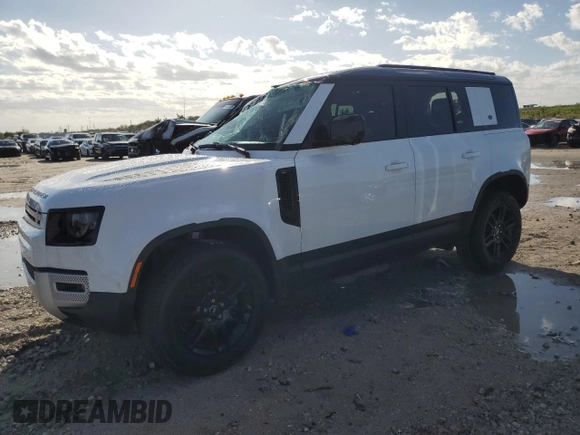 2023 Land Rover Defender S with VIN SALEJ7EX2P2158154, listed as a Copart auction lot 46595065 with 13,045 mi miles and Salvage title. Bid and sale history available at DreamBid. Image 1.