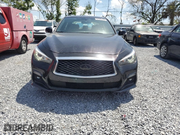 2023 Infiniti Q50 Red Sport 400 with VIN JN1FV7DP8PM570247, listed as a Copart auction lot 51143775 with 8,919 mi miles and Clean Title. Bid and sale history available at DreamBid. Image 5.