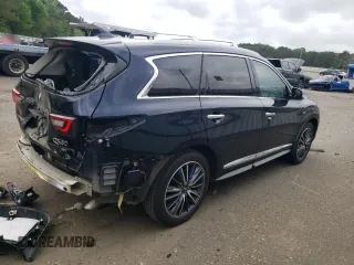 2019 Infiniti QX60 Luxe with VIN 5N1DL0MN4KC560857, listed as a Copart auction lot 52021725 with 104,013 mi miles and Salvage Title. Bid and sale history available at DreamBid. Image 3.