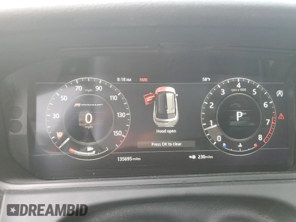 2018 Land Rover Range Rover Velar R-Dynamic SE с VIN SALYL2RX5JA724938, выставлен на аукционе Copart как лот 58138675 с пробегом 135 695 миль миль и Списание • Salvage title. История ставок и продаж доступна на DreamBid. Изображение 9.