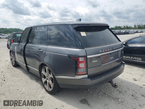 2017 Land Rover Range Rover z VIN SALGS5FE9HA356728, wystawiony jako Copart lot #58691065 z przebiegiem 122 893 mil mil oraz Czysty tytuł • Clean title. Historia ofert i sprzedaży dostępna na DreamBid. Obrazek 2.