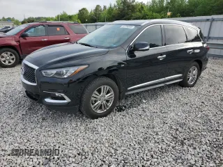 2019 Infiniti QX60 Luxe with VIN 5N1DL0MN7KC561596, listed as a Copart auction lot 53756085 with 77,041 mi miles and Salvage title. Bid and sale history available at DreamBid. Image 1.