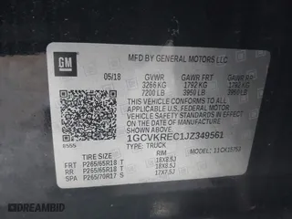 2018 Chevrolet Silverado 1500 LT with VIN 1GCVKREC1JZ349561, listed as a IAAI auction lot 41277292 with 102,525 mi miles. Bid and sale history available at carsss.com. Image 9.