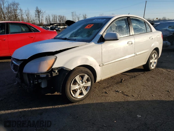 2010 Kia Rio LX with VIN KNADH4A35A6691869, listed as a Copart auction lot 42025785 with 126,381 mi miles and Salvage Title. Bid and sale history available at carsss.com. Image 1.