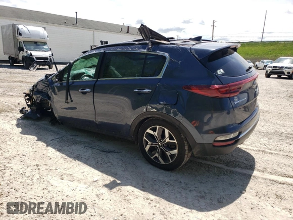 2021 Kia Sportage EX with VIN KNDPNCAC0M7847575, listed as a Copart auction lot 57667035 with Not provided miles and Salvage title. Bid and sale history available at DreamBid. Image 2.