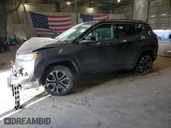 2022 Jeep Compass High Altitude with VIN 3C4NJDCB0NT103601, listed as a Copart auction lot 46914975 with 30,221 mi miles and Salvage Title. Bid and sale history available at DreamBid. Image 1.