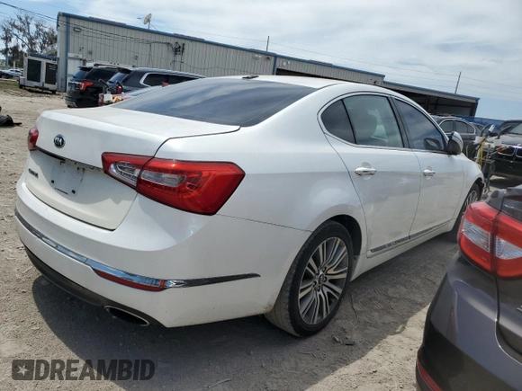 2016 Kia Cadenza Premium with VIN KNALN4D74G5221463, listed as a Copart auction lot 52043394 with 132,093 mi miles and Clean Title. Bid and sale history available at carsss.com. Image 3.