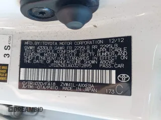 2013 Toyota Prius Two with VIN JTDZN3EU6D3212895, listed as a IAAI auction lot 41854065 with Not Provided miles and . Bid and sale history available at carsss.com. Image 9.