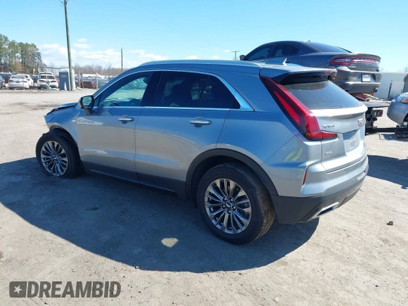 2025 Cadillac XT4 AWD Premium Luxury with VIN 1GYFZDR48SF138618, listed as a IAAI auction lot 41889219 with 7,823 mi miles and . Bid and sale history available at DreamBid. Image 3.