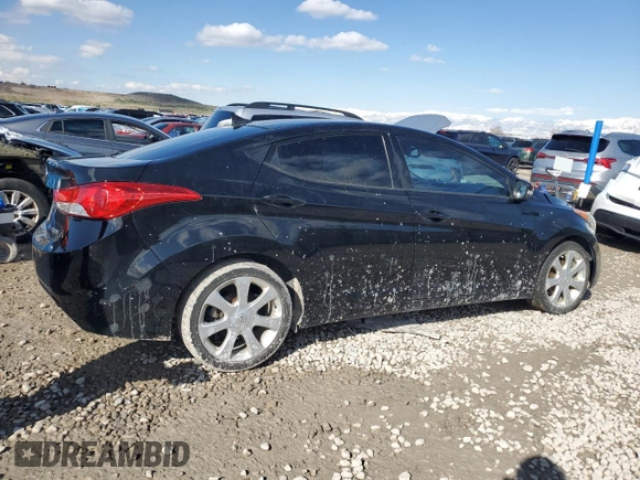 2013 Hyundai Elantra GLS with VIN 5NPDH4AE5DH335890, listed as a Copart auction lot 49496005 with 179,897 mi miles and Salvage title. Bid and sale history available at DreamBid. Image 3.