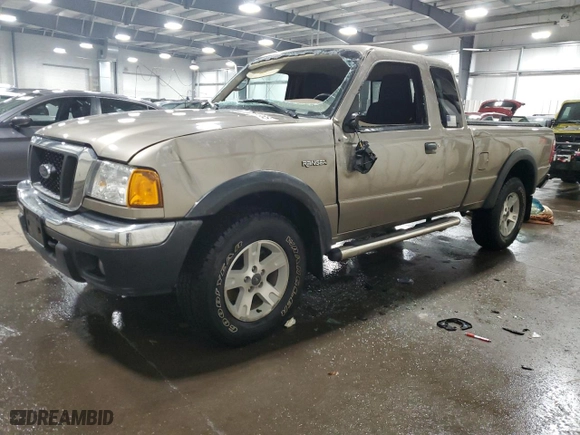 2005 Ford Ranger XLT with VIN 1FTZR45E65PA45614, listed as a Copart auction lot 46079955 with 63,076 mi miles and Salvage Title. Bid and sale history available at carsss.com. Image 1.