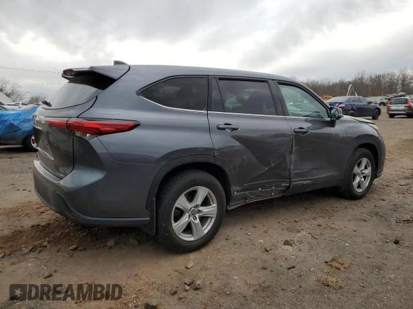 2020 Toyota Highlander LE with VIN 5TDBZRBH6LS014332, listed as a Copart auction lot 42449695 with 52,776 mi miles and Clean title. Bid and sale history available at DreamBid. Image 3.
