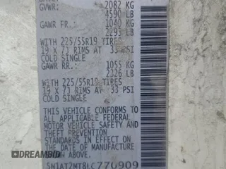2020 Nissan Rogue S z VIN 5N1AT2MT8LC770909, wystawiony jako Copart lot #57028015 z przebiegiem 180 493 mil mil oraz Szkoda całkowita • Salvage title. Historia ofert i sprzedaży dostępna na DreamBid. Obrazek 14.