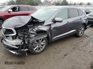 2021 Acura RDX w/Technology Package with VIN 5J8TC2H56ML000834, listed as a Copart auction lot 84500614 with 56,396 mi miles and Salvage Title. Bid and sale history available at carsss.com. Image 1.