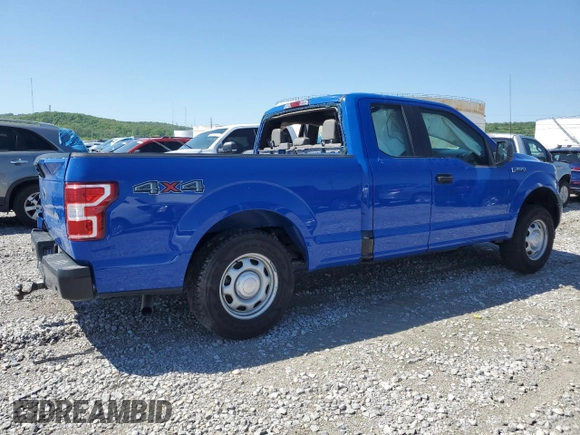 2018 Ford F-150 XL with VIN 1FTEX1EB9JKC29431, listed as a Copart auction lot 51161805 with 156,544 mi miles and Salvage Title. Bid and sale history available at carsss.com. Image 3.