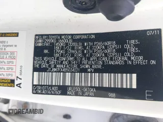 2011 Lexus GX 460 with VIN JTJBM7FX4B5034021, listed as a IAAI auction lot 42643644 with 176,604 mi miles and . Bid and sale history available at DreamBid. Image 9.