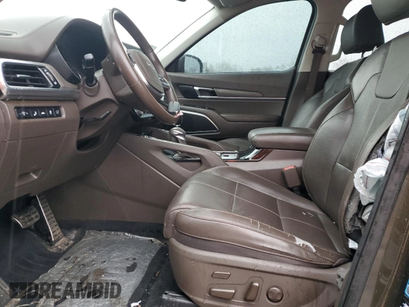 2022 Kia Telluride SX with VIN 5XYP5DHC6NG283463, listed as a Copart auction lot 47354935 with 58,621 mi miles and Salvage Title. Bid and sale history available at DreamBid. Image 7.