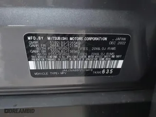 2023 Mitsubishi Outlander SEL with VIN JA4J3VA88PZ029419, listed as a IAAI auction lot 41705239 with 27,604 mi miles. Bid and sale history available at carsss.com. Image 9.