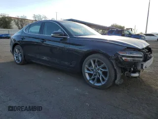 2022 Genesis G70 2.0T with VIN KMTG34TA2NU094241, listed as a Copart auction lot 73439144 with 52,352 mi miles and Salvage Title. Bid and sale history available at carsss.com. Image 4.