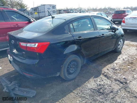 2012 Kia Rio LX with VIN KNADM4A38C6072312, listed as a IAAI auction lot 41514498 with 128,307 mi miles. Bid and sale history available at carsss.com. Image 4.