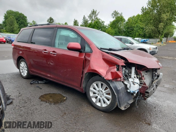 2014 Toyota Sienna Limited with VIN 5TDDK3DC3ES072056, listed as a Copart auction lot 58767595 with 85,845 mi miles and Salvage title. Bid and sale history available at DreamBid. Image 4.