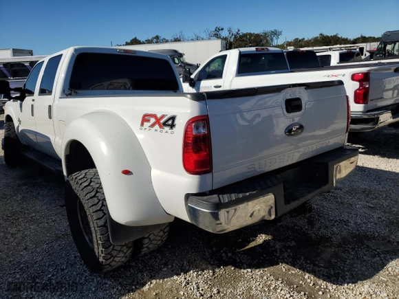 2015 Ford Super Duty F-350 DRW Lariat with VIN 1FT8W3DT6FEA20658, listed as a Copart auction lot 86958574 with 0 mi miles and Salvage Title. Bid and sale history available at carsss.com. Image 2.