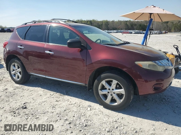 2009 Nissan Murano S with VIN JN8AZ18W89W104047, listed as a Copart auction lot 50977575 with 166,442 mi miles and Salvage Title. Bid and sale history available at carsss.com. Image 4.