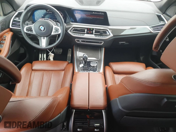 2021 BMW X5 M50i with VIN 5UXJU4C05M9E44232, listed as a Copart auction lot 53387665 with 49,978 mi miles and Salvage Title. Bid and sale history available at DreamBid. Image 8.