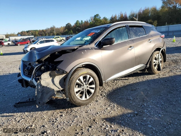 2017 Nissan Murano SL with VIN 5N1AZ2MGXHN107998, listed as a Copart auction lot 81230784 with 75,523 mi miles and Salvage Title. Bid and sale history available at carsss.com. Image 1.
