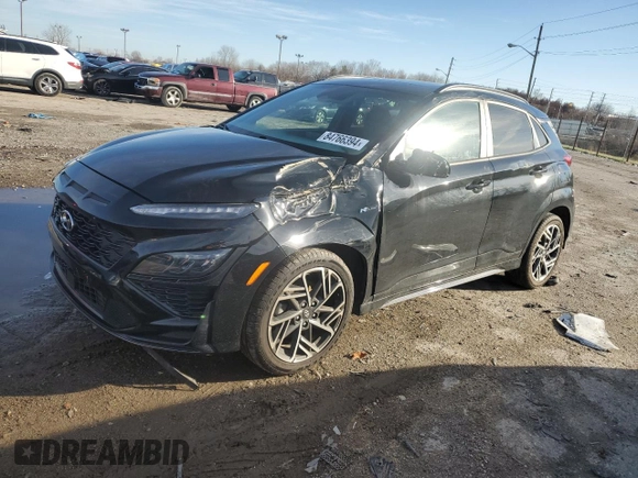 2022 Hyundai Kona N Line with VIN KM8K3CA31NU826992, listed as a Copart auction lot 84766394 with 30,318 mi miles and Salvage Title. Bid and sale history available at carsss.com. Image 1.
