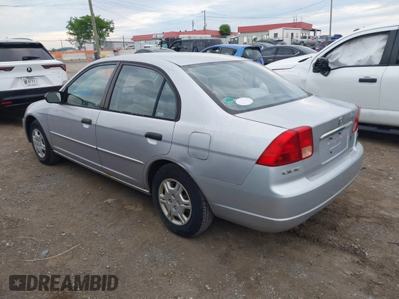 2001 Honda Civic LX with VIN 1HGES16541L049356, listed as a IAAI auction lot 42166564 with 207,913 mi miles. Bid and sale history available at carsss.com. Image 3.