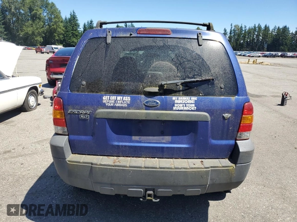 2006 Ford Escape XLT with VIN 1FMCU93116KA46925, listed as a Copart auction lot 62620345 with 165,383 mi miles and Clean title. Bid and sale history available at DreamBid. Image 6.